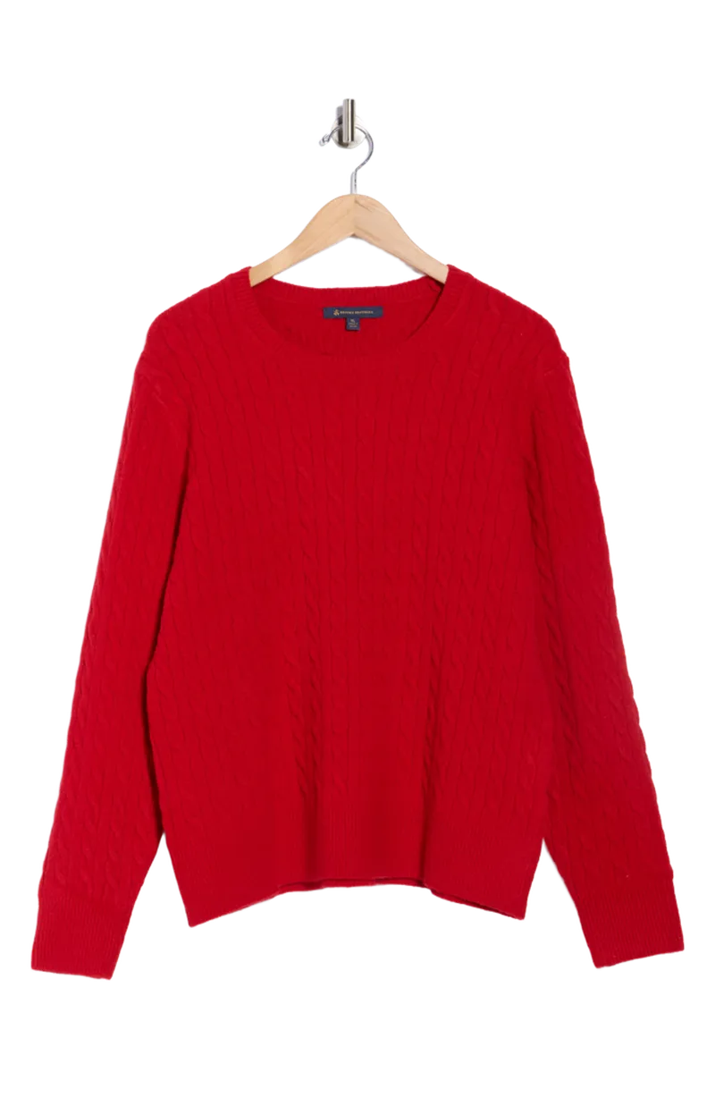 Cable Stitch Crewneck Sweater
