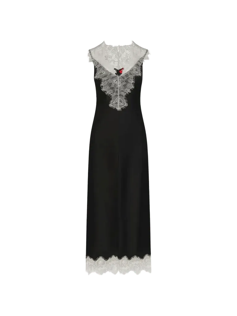 Bea lace-trimmed midi dress