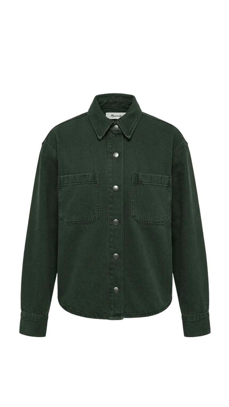 Boxy Shacket - Pine Shadow