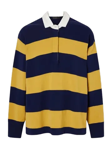 Rashida striped wool and cashmere-blend polo sweater