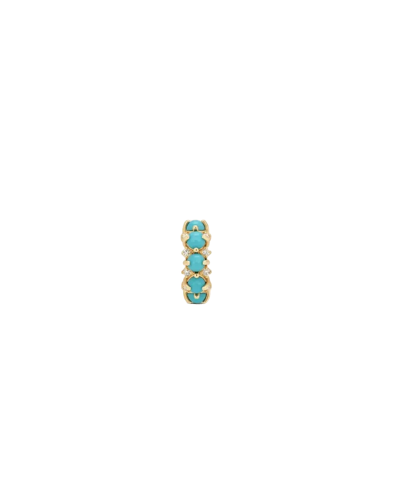 Turquoise + Diamond Rounds Big Bead