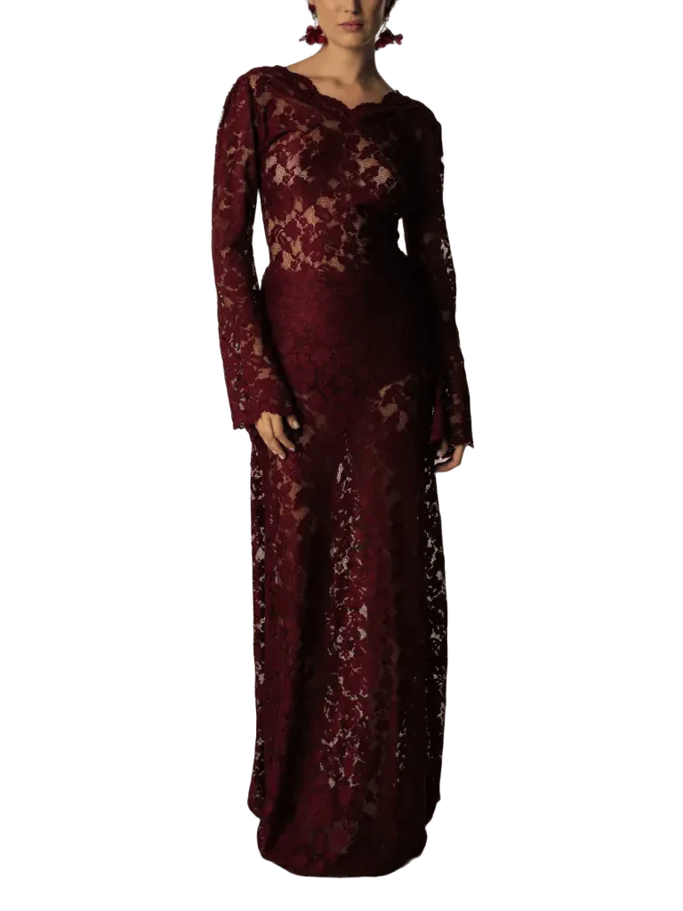 Amarante long-sleeve maxi dress