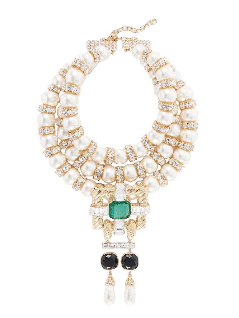 Hypergoutte embellished gold-tone necklace - gold - One Size