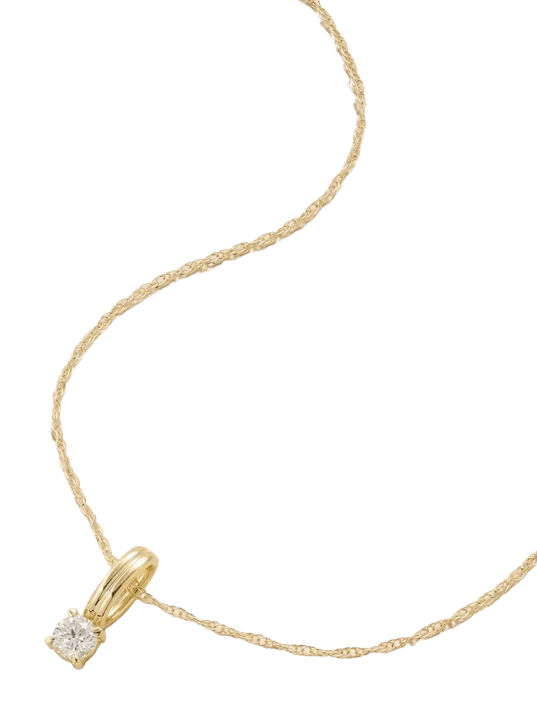 Flow 14-karat gold diamond necklace - gold - One Size