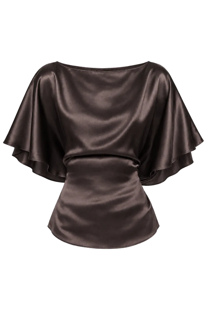 Reformation Avery 100% Silk Top
