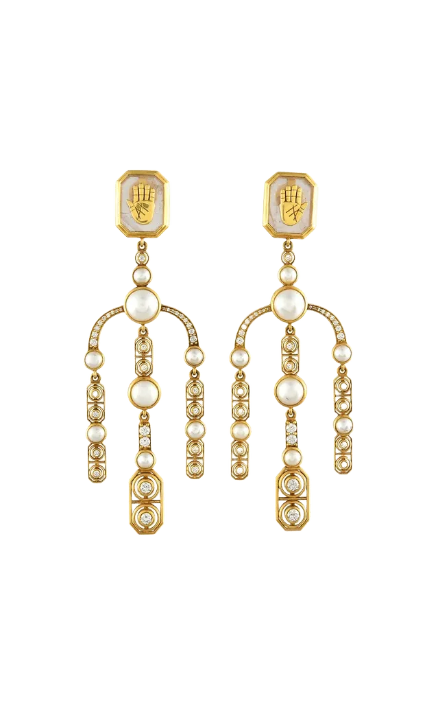 18k Yellow Gold Filter Coffee Earrings