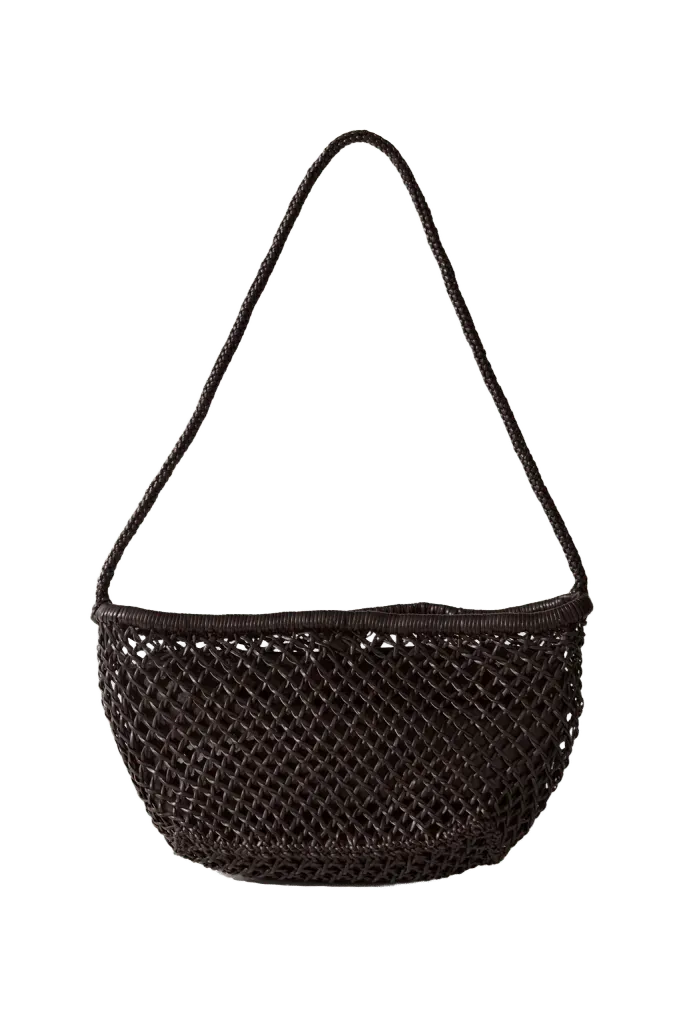 Mesh Crescent Bag - Coffee