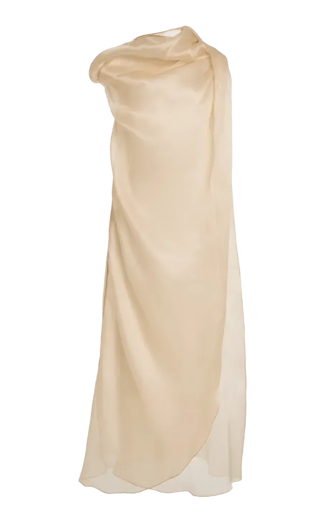 Silk-Organza Scarf Dress
