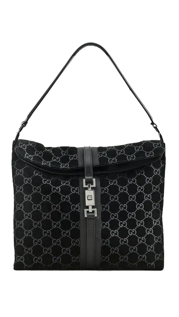 Gucci Black Suede Jackie Hobo Bag