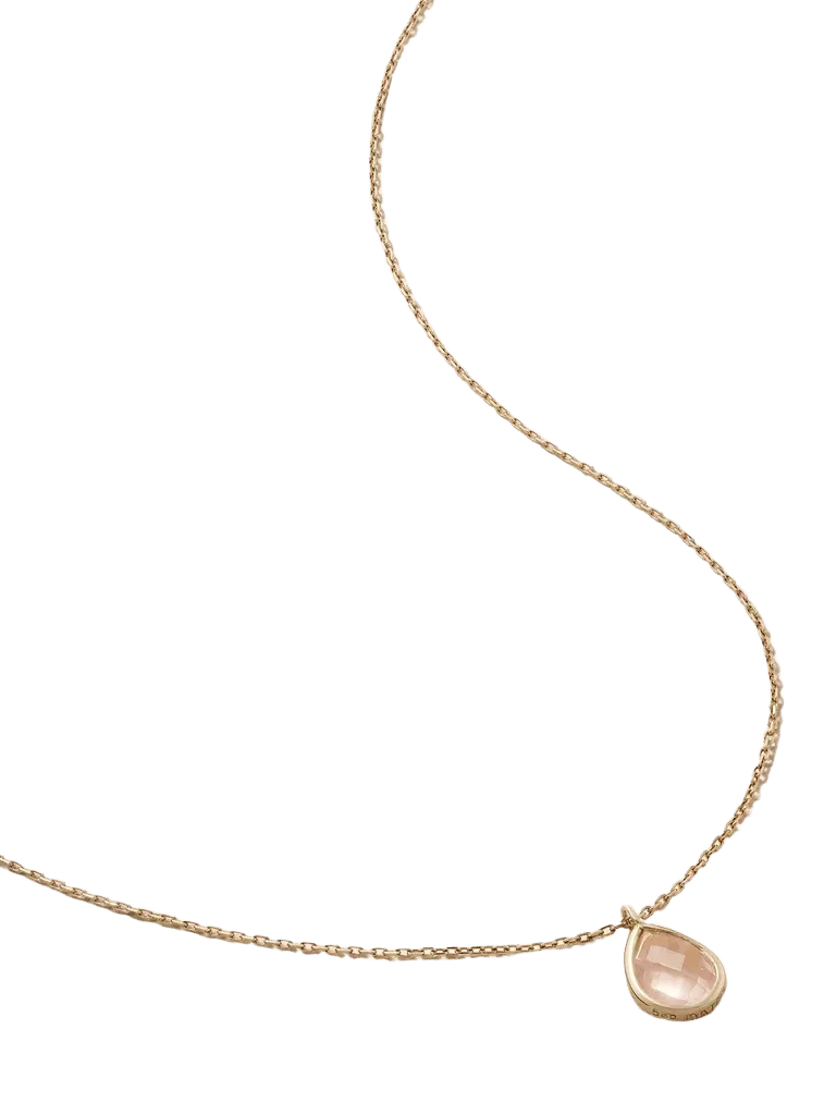 14-karat gold topaz necklace - gold - One Size