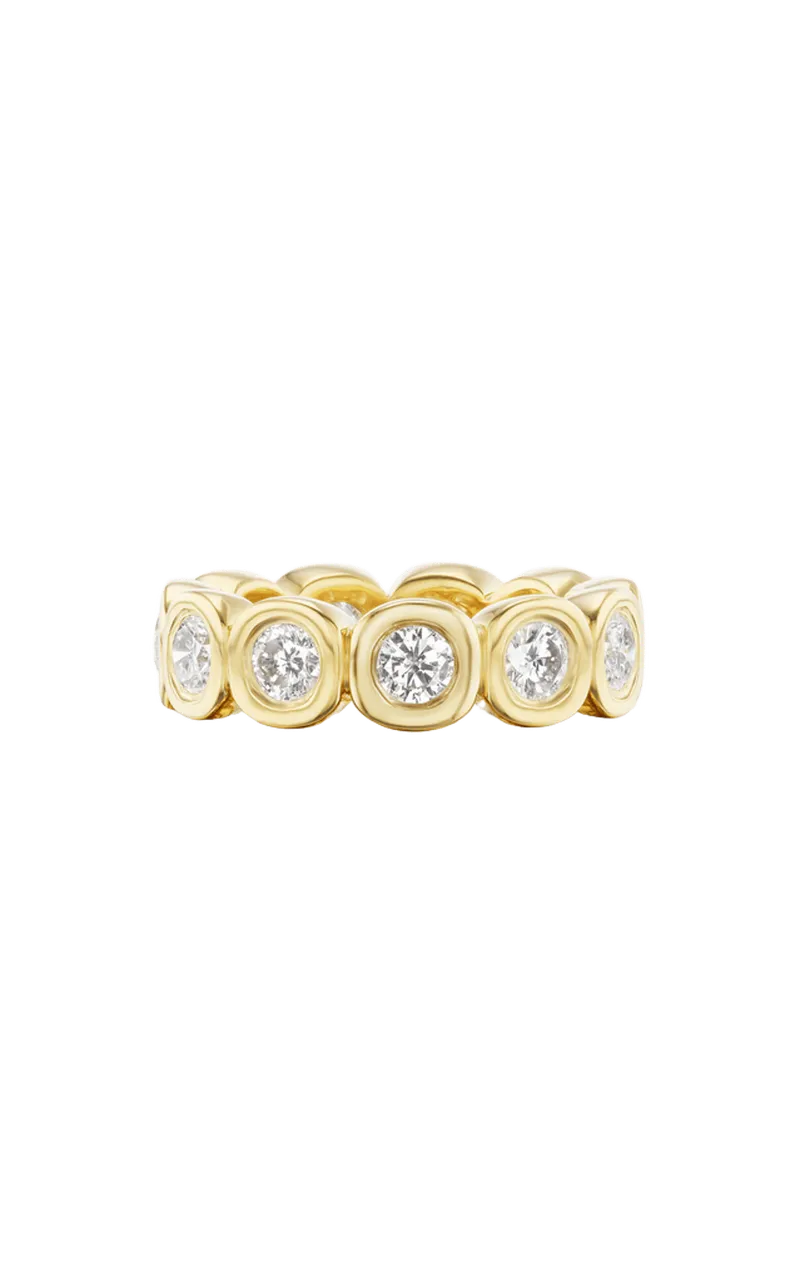 14K Yellow Gold Kissen Eternity Band