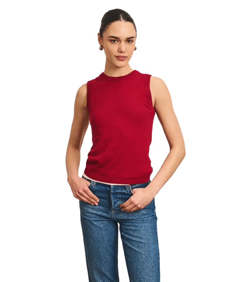 Super Fine Cashmere High Neck Tank