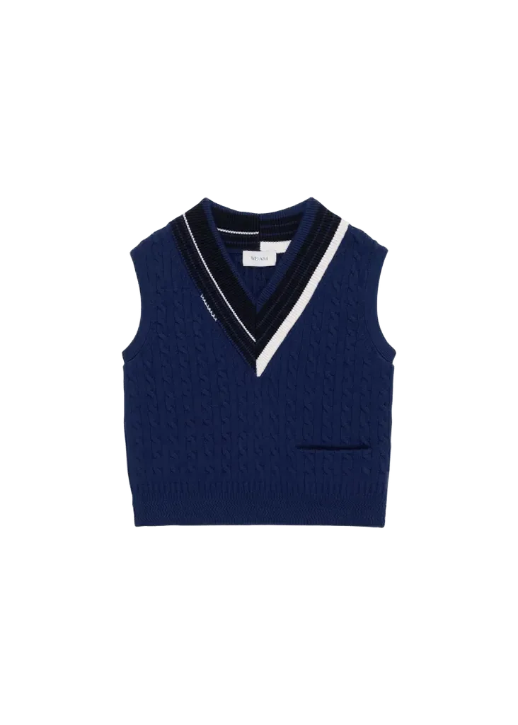 WE-AR4 The Retro Cable-Knit Wool Vest