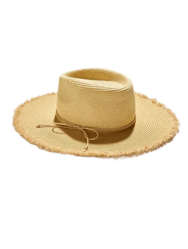 Frayed Edge Straw Beach Hat