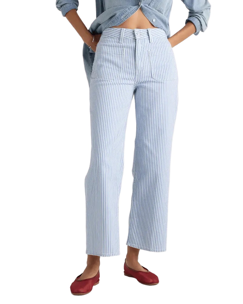 Bella Stretch Patch Pocket Wide Leg Jeans