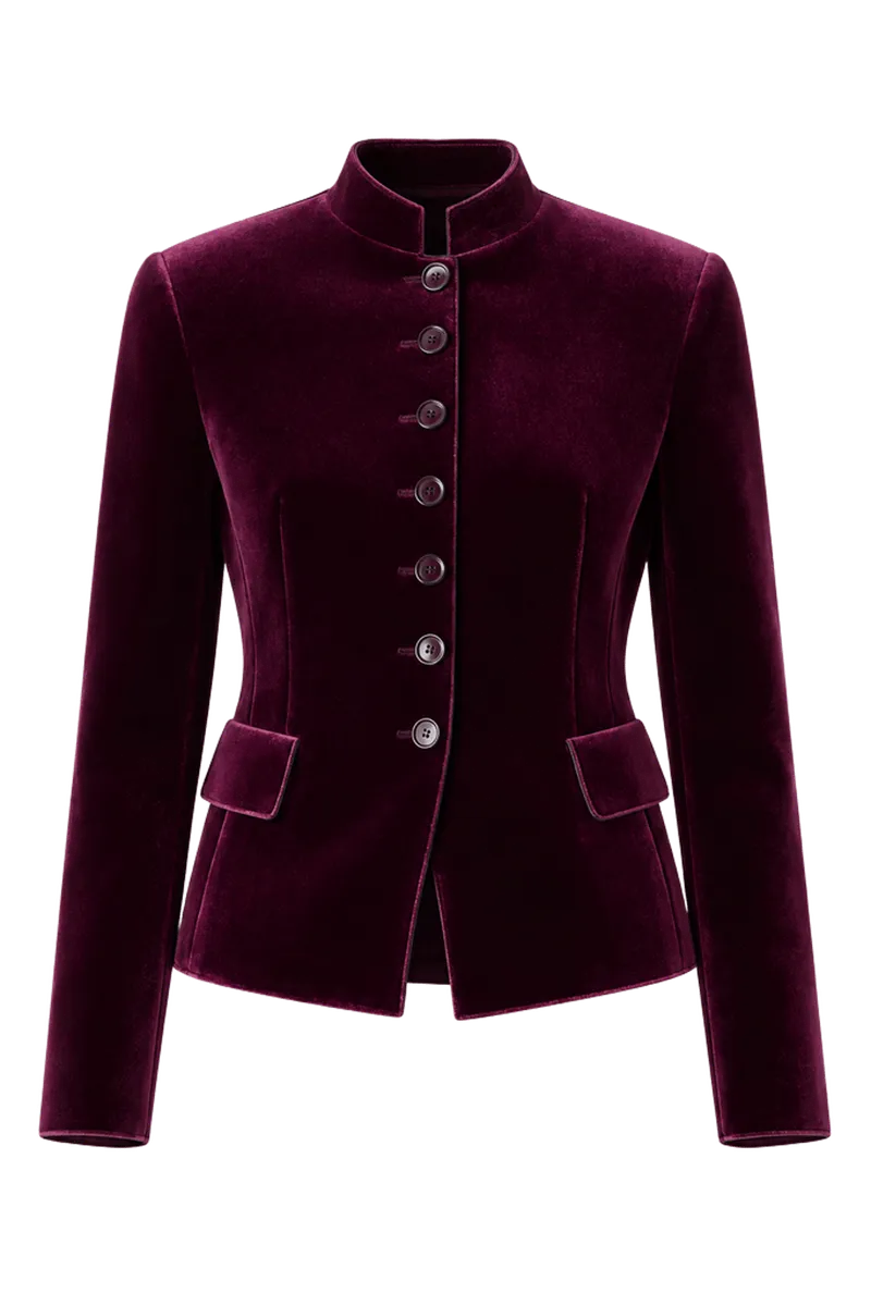 Deva Fitted Velvet Neoprene Jacket