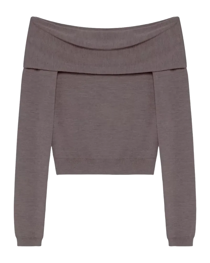 Delphia Off-Shoulder Wool Top