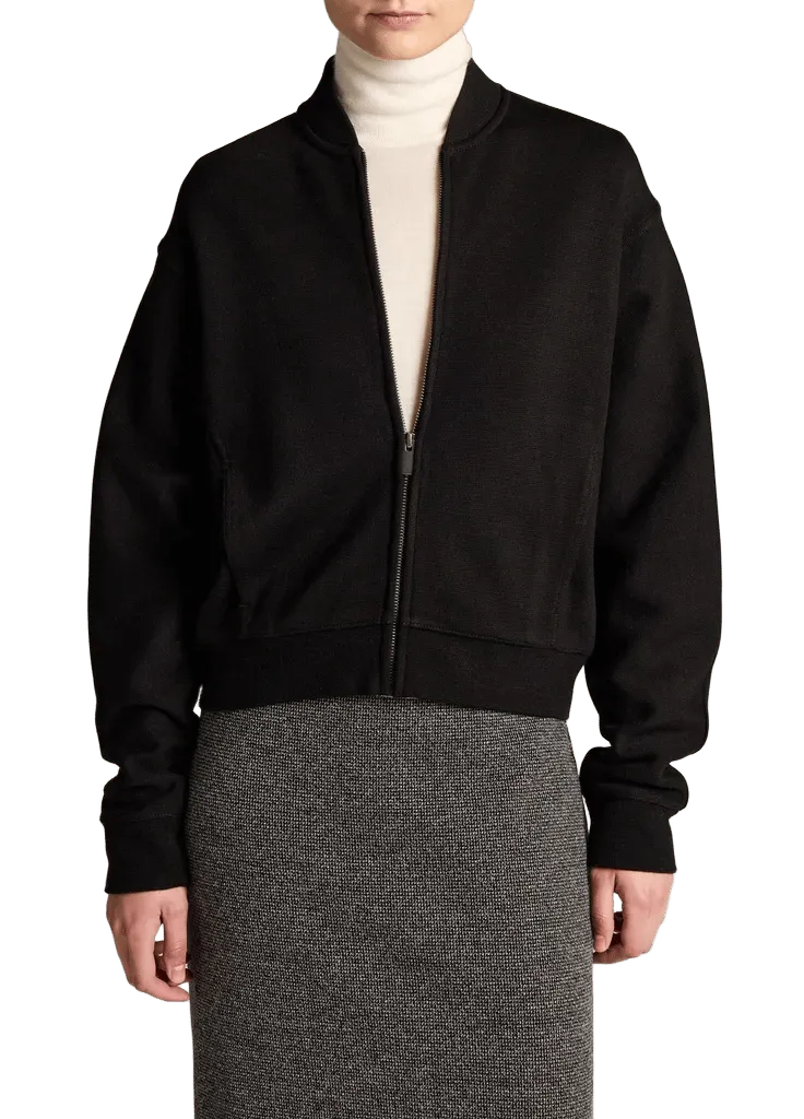 Ponte Knit Bomber Jacket