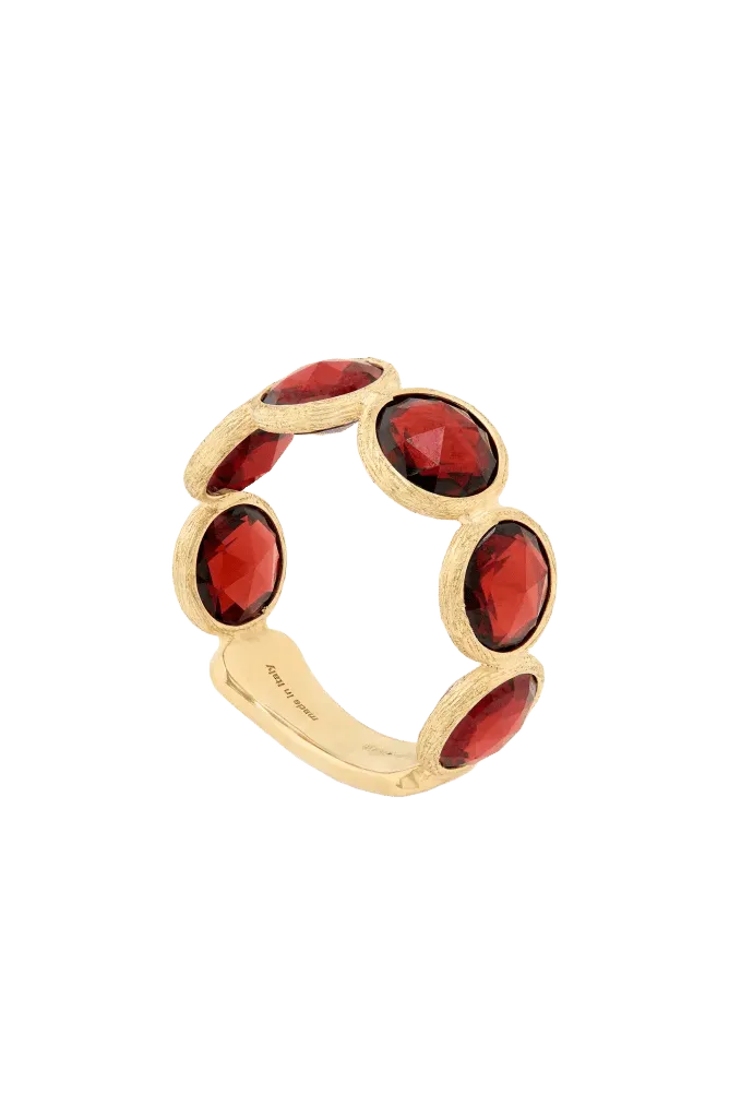 Jaipur Color Garnet Band Ring