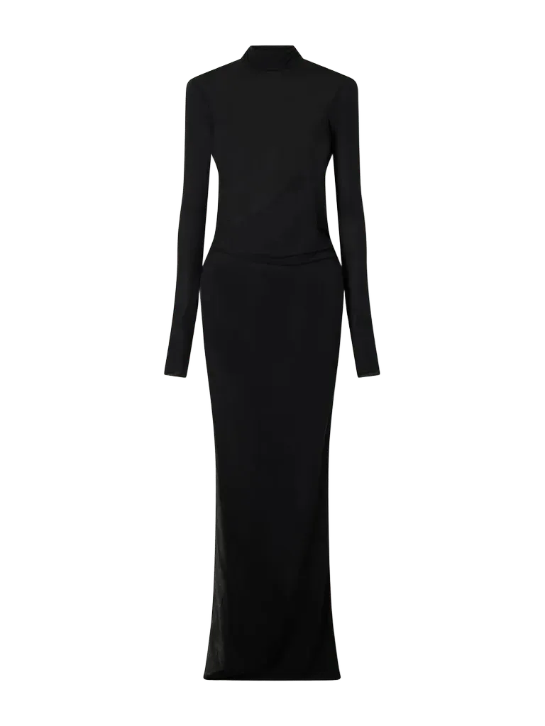 Crepe-jersey gown