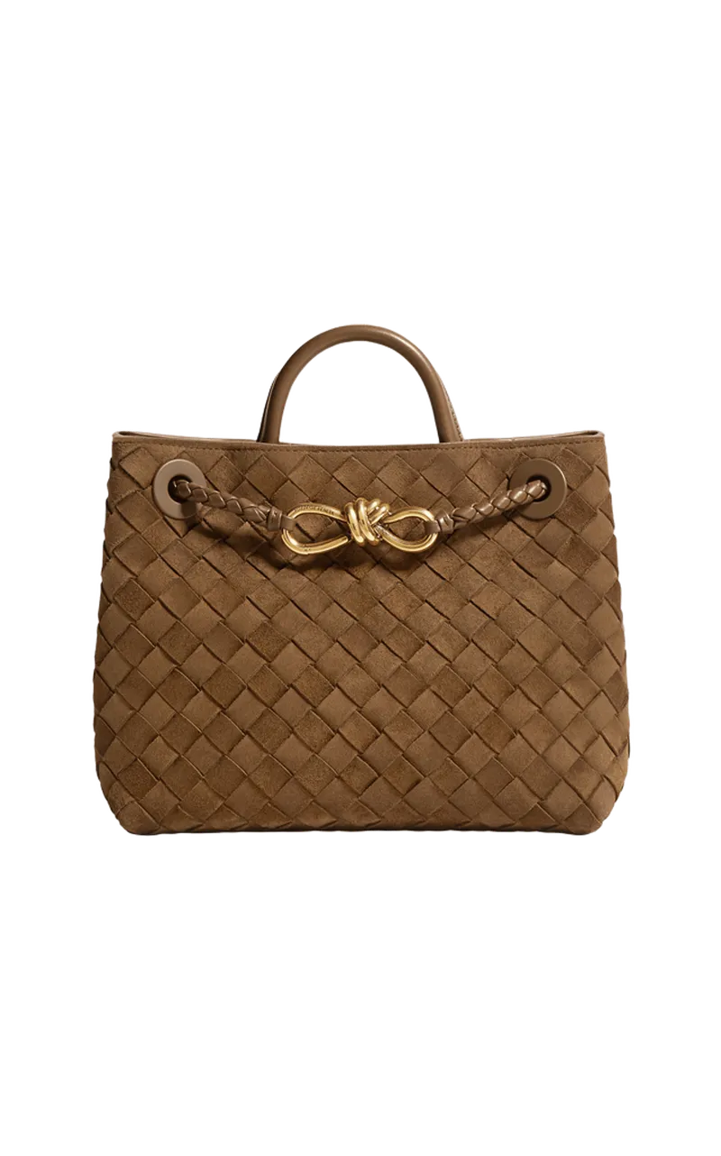 Andiamo Intrecciato Suede Bag