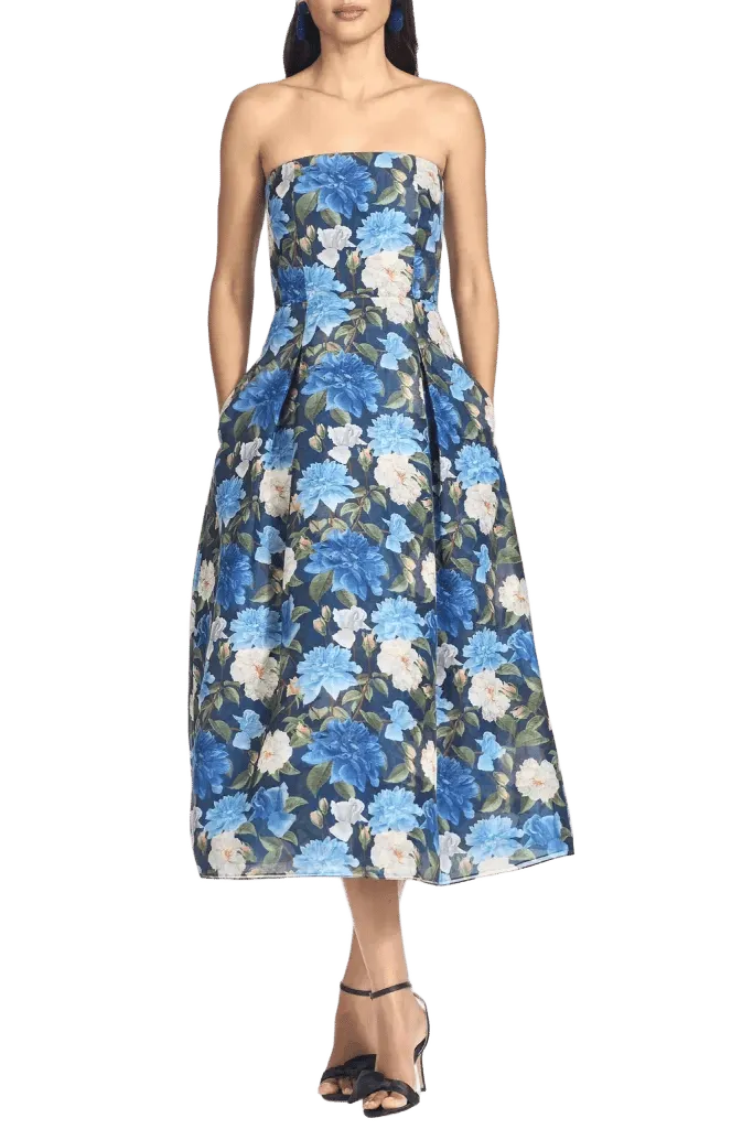 Shay Dress in Porcelain Botanica