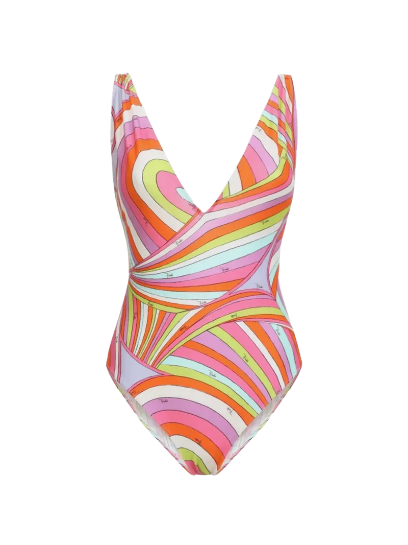 Iride print swimsuit