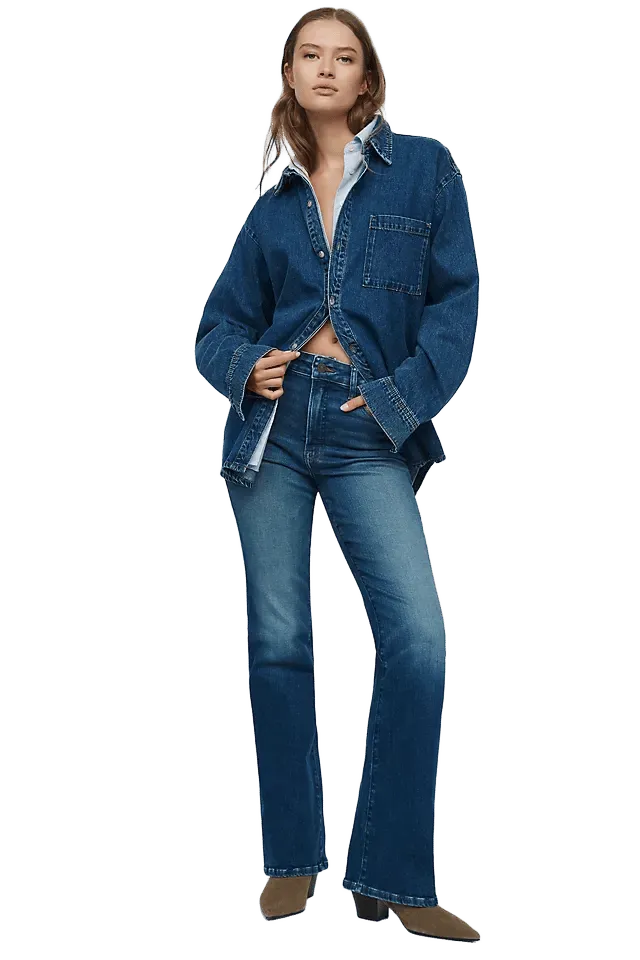 Good American Soft Tech Good Classic High Rise Bootcut Jeans