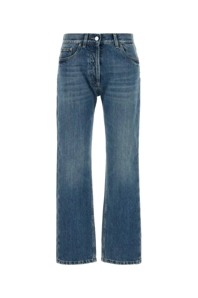 Prada Five-Pocket Denim Jeans — Blue