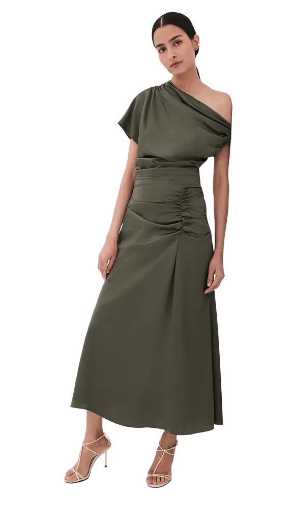 Joanna Asymmetrical Midi Dress