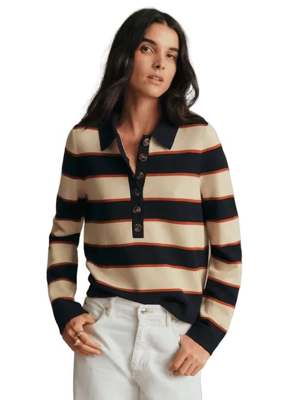 Selene Sweater - Cream / Navy