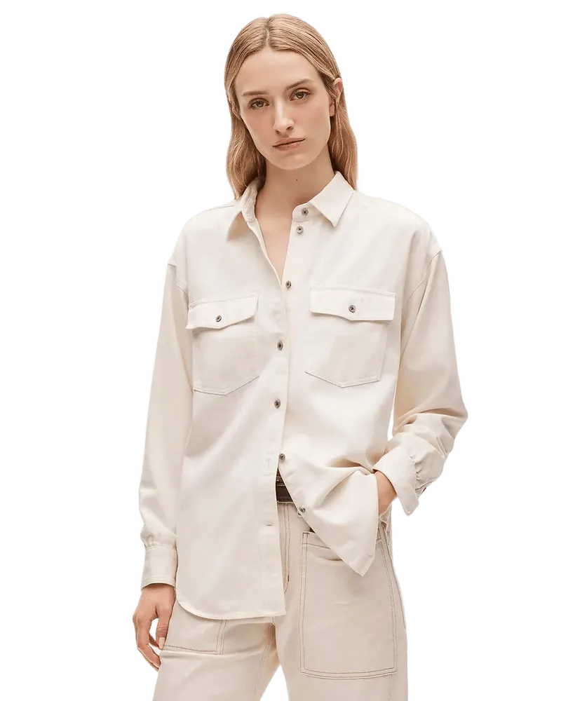 Étienne oversized button-up shirt in cotton twill