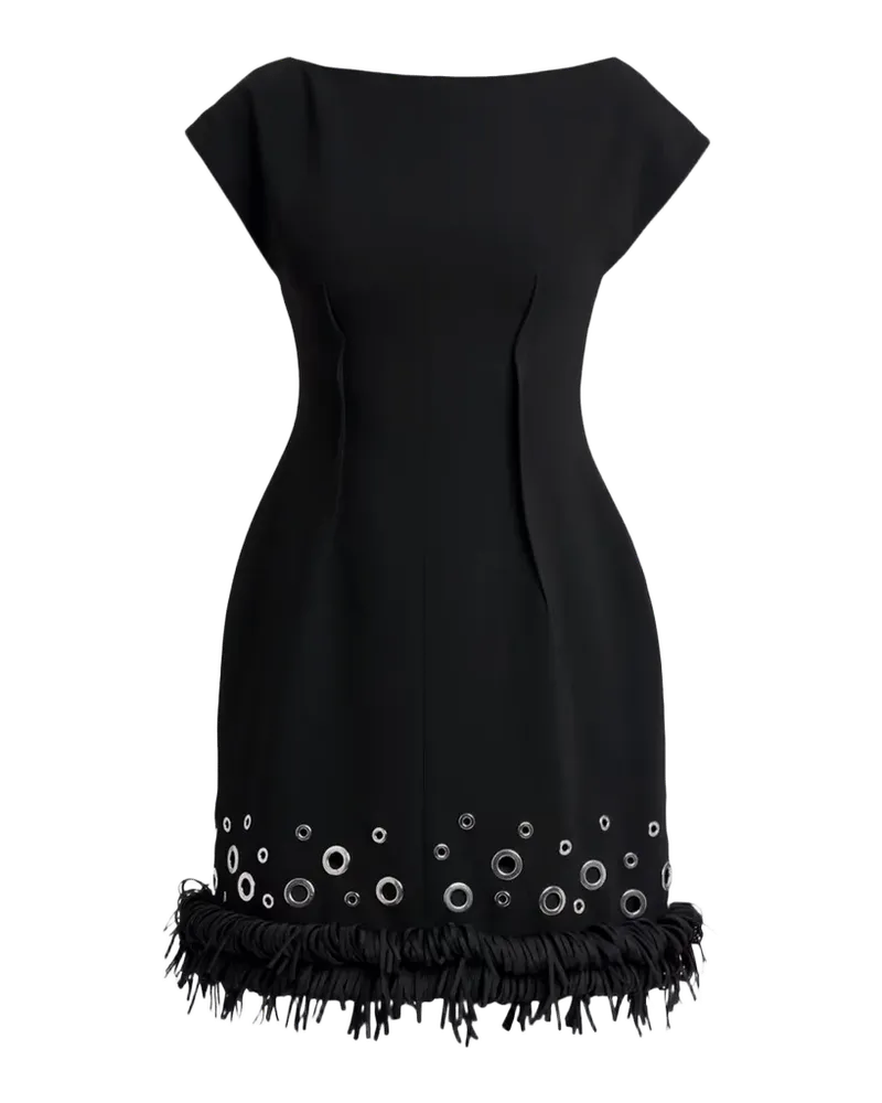 Grazziela Grommet Embellished Fringed Mini Dress