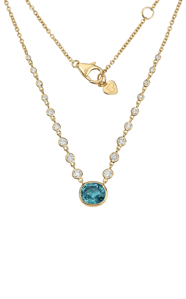 Bubbles Blue Tourmaline Necklace