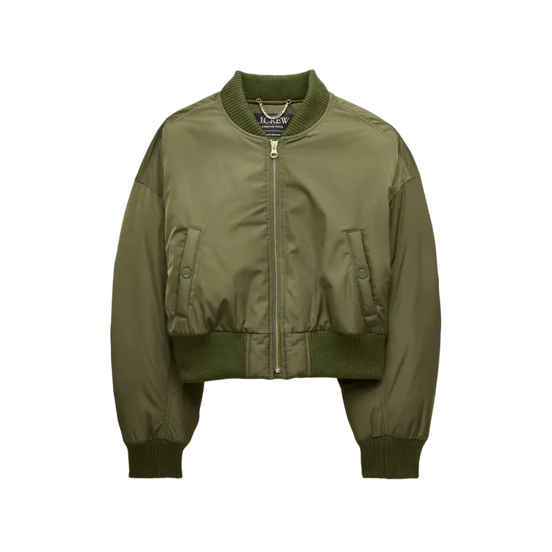 Puffer bomber jacket with PrimaLoft