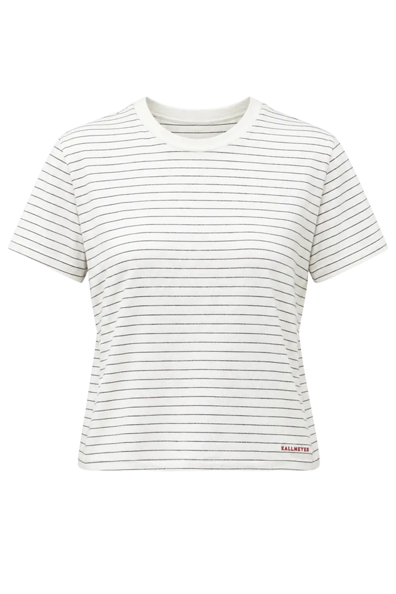Kenzie T-Shirt in Ivory & Heather Multi Stripe