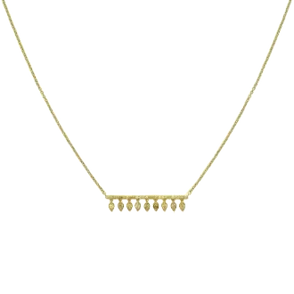 Natural Color Reverse Drop Bar Necklace