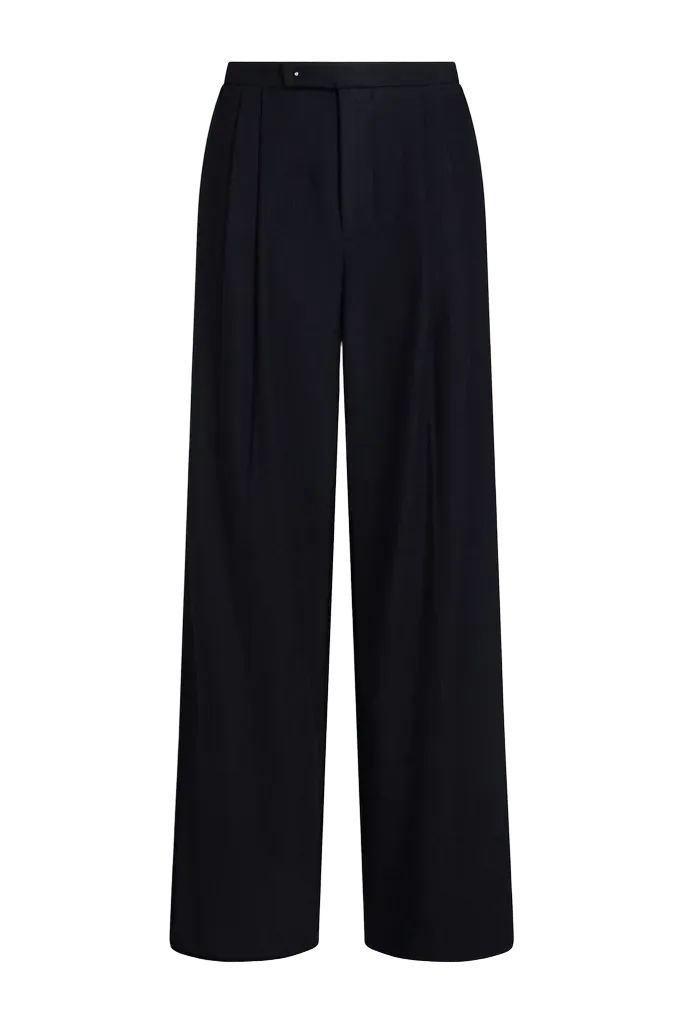 Vince Pleated Felt Wide-Leg Pants