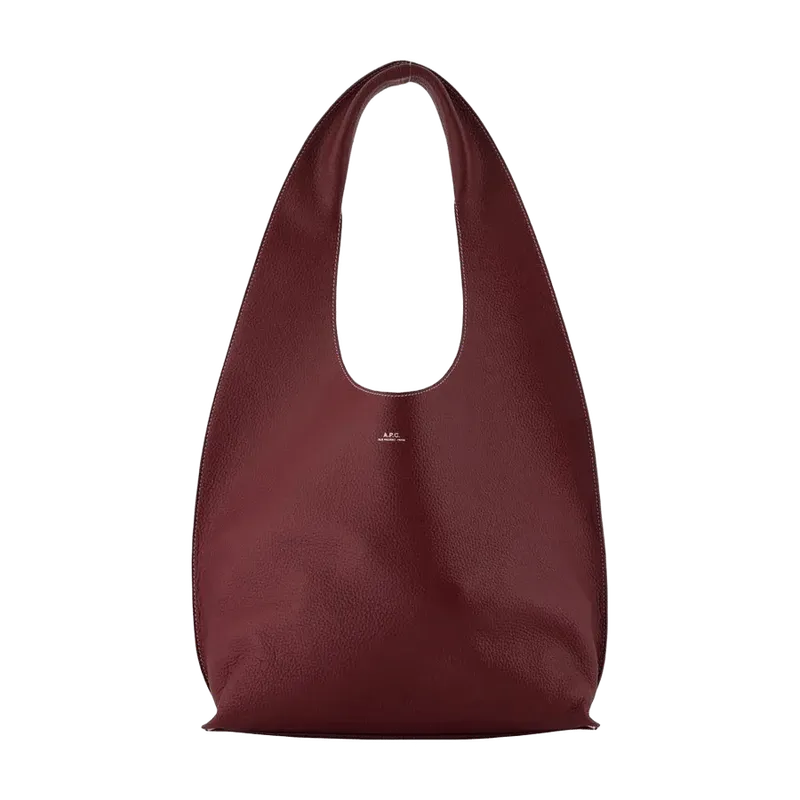A.P.C. Le Neige Clou Shoulder Bag — Burgundy