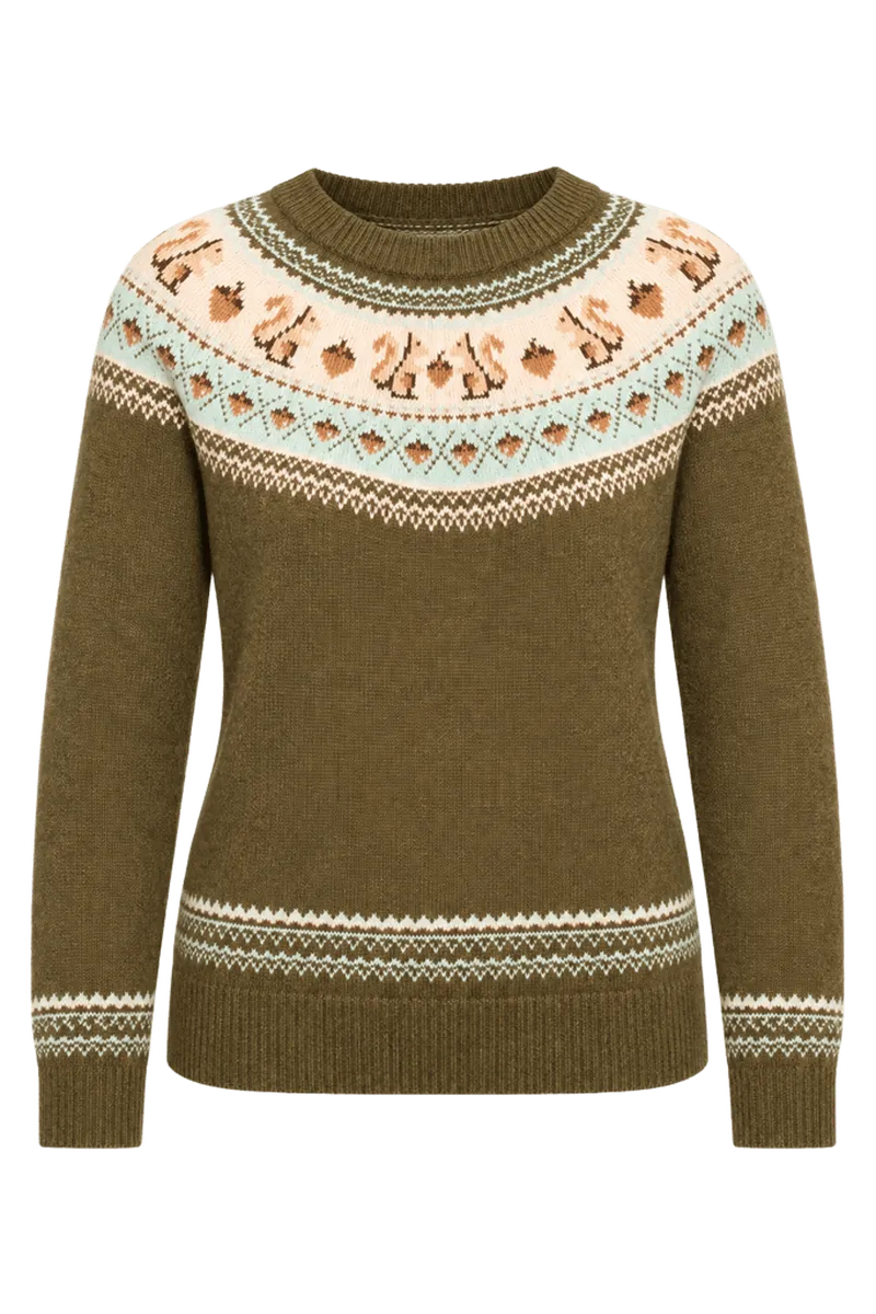 Crewneck Sweater - Squirrel Fair Isle