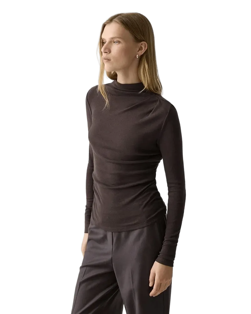 Mock Neck Top in Soft Rib