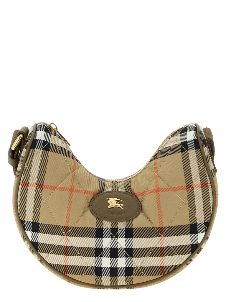 Burberry Horseshoe Crossbody Bag — Beige