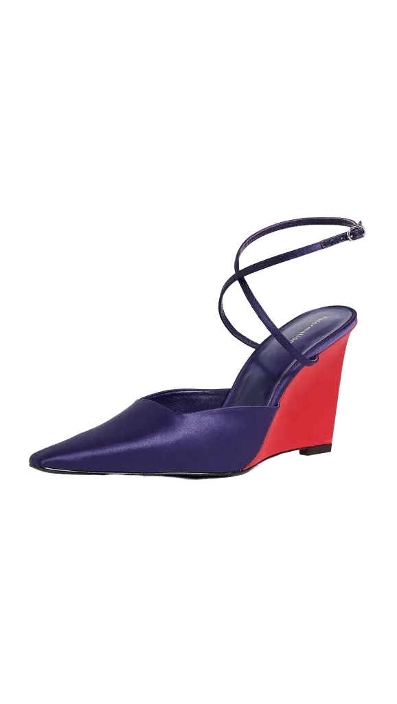 Natasha Satin Wedge Heels