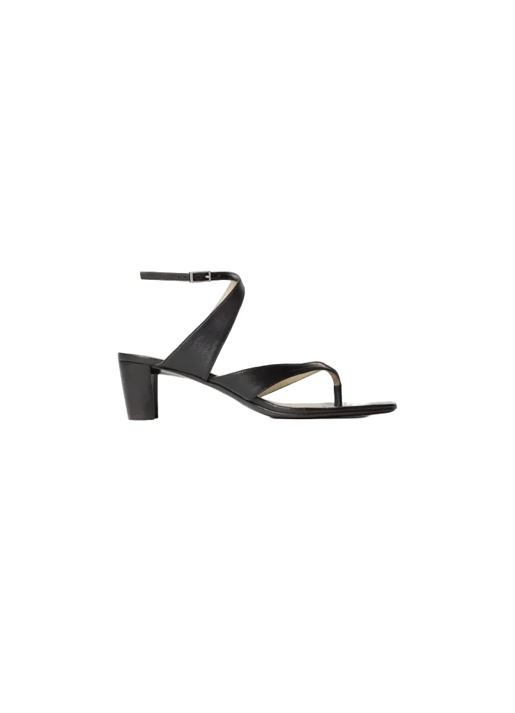 TONG SANDALS 50 MM HEEL IN SHINY NAPPA LAMB LEATHER