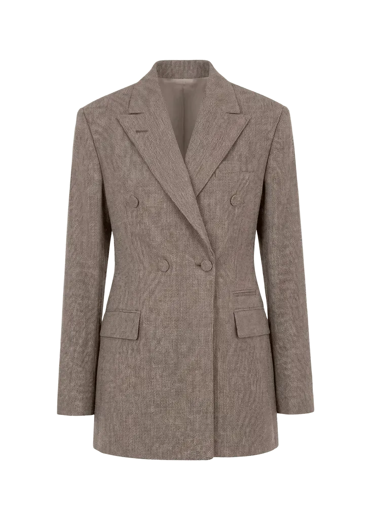 Double-Breasted Virgin Wool Coat