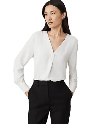 Mixed Media Pleat Front Top