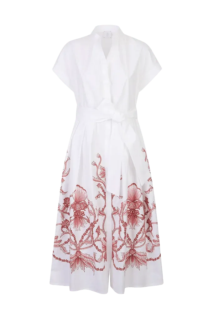 Women's Embroidered Cotton Poplin Shirt Dress | Eleventy
