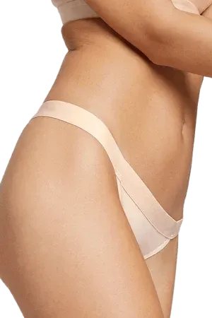 Silky Thong in Peach