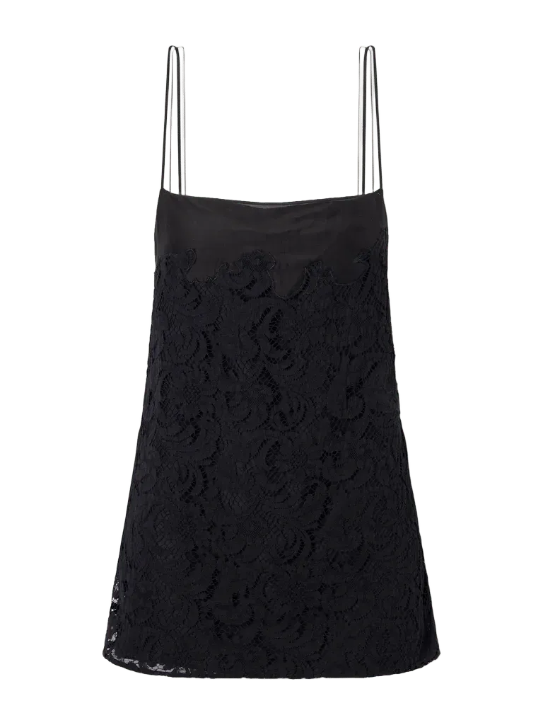 Neema lace-trimmed TENCEL Lyocell and silk-blend voile tank
