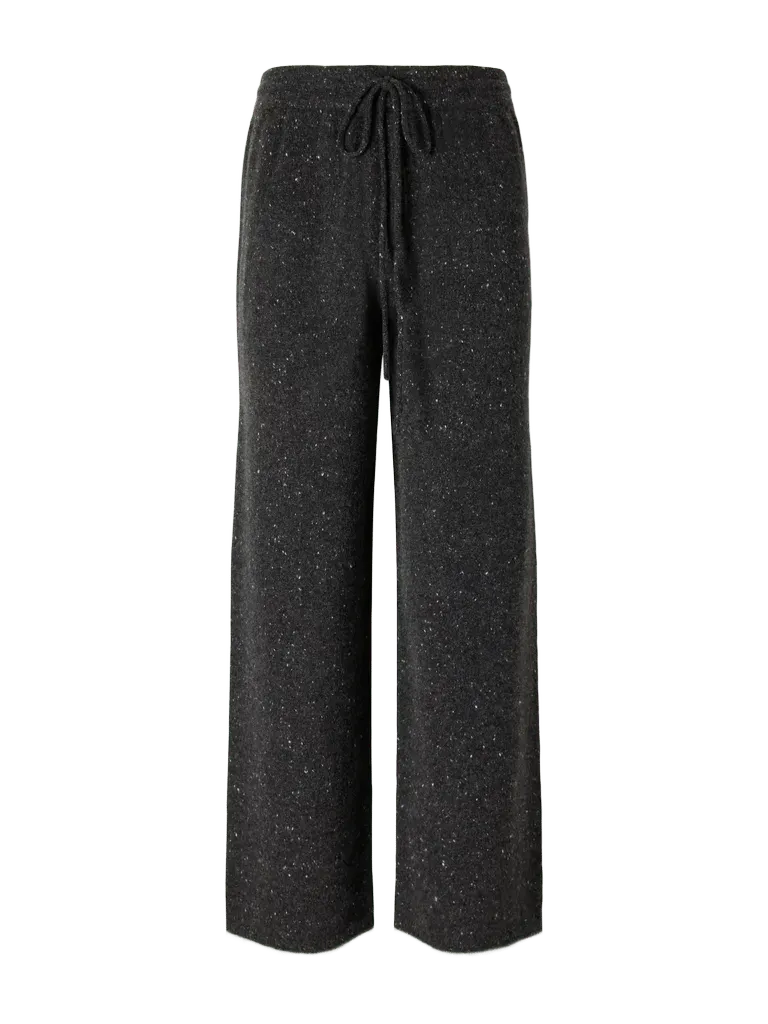 Donegal cashmere wide-leg pants